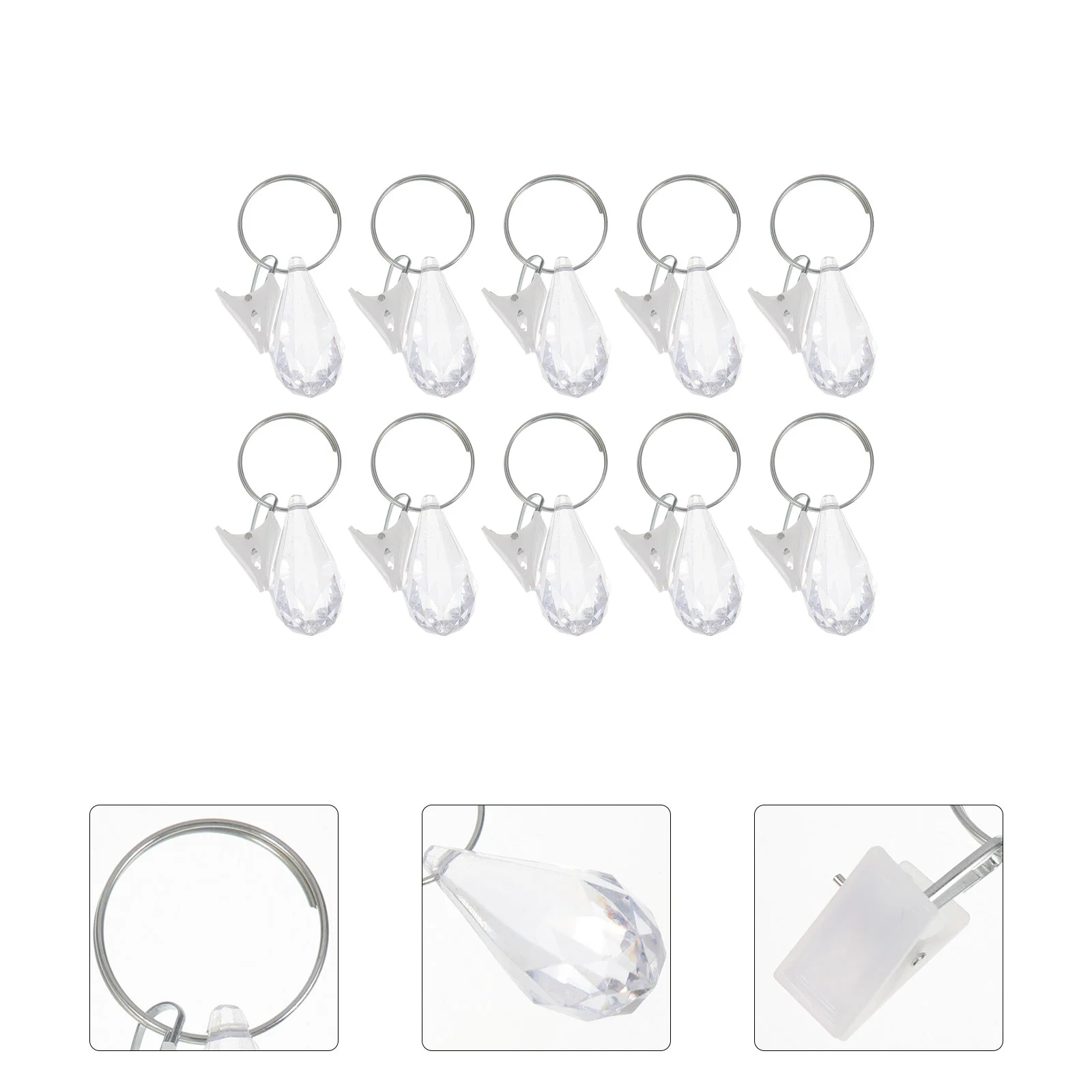 

10 Pcs Curtain Counter Weight White Table Cloth Curtains Weighted Shower Liner Counterweight