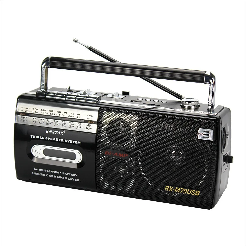 Old-fashioned Nostalgic Cassette Tape Recorder Antique Machine Elderly FM Radio Retro Portable Card caixa de som Bluetooth Audio