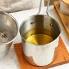 Japanese Milk Pot Deep Fryer 304 Stainless Steel Fryer with Frying Basket Auxiliary Food Pot To Deepen  Kitchen Appliance 4