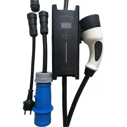 

electric car home use ev charger type 2 plug with Adapter Schuko CEE