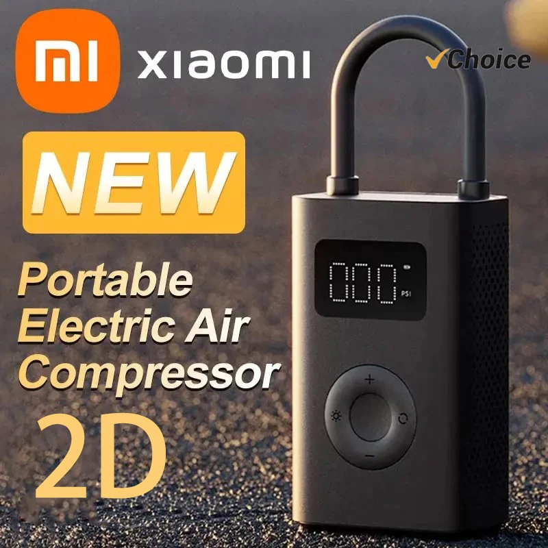 Portable Air Pump 2025 Xiaomi Mijia Inflatable treasur Air Compressor 2D 2000mAh Portable Inflator Air Pump 2D Bicycle Car Motorcycle Ball