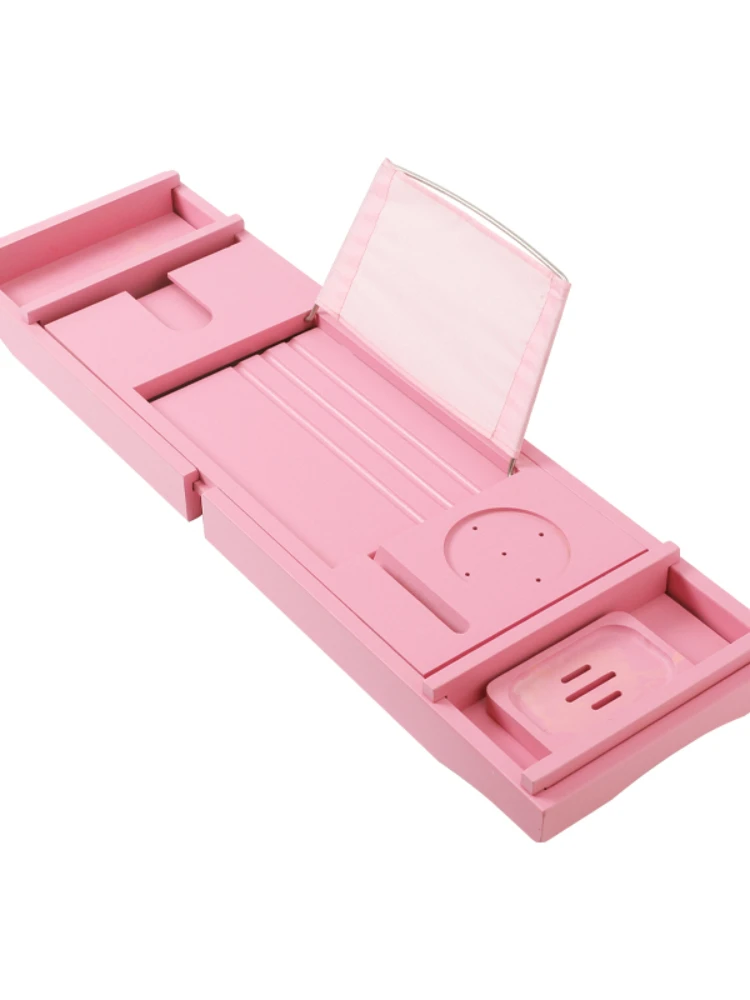 Extendable Shelf Bathtub Trays Wooden Table Storage Storage Shelf Bamboo Bathtub Trays Nordic Bandejas Organizer WW50BT