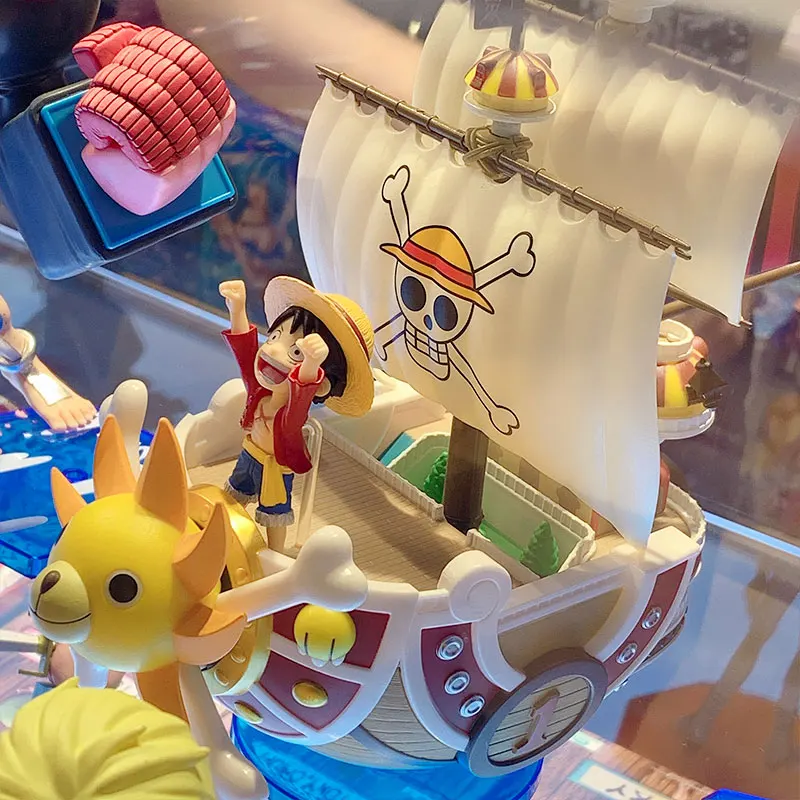 Anime One Piece Luffy THOUSAND SUNNY figura juguetes ensamblaje barco  modelo pirata barco decoración regalos coleccionables