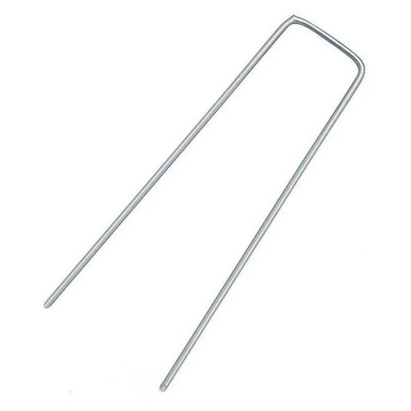 

Ground Nail U Tent Pegs 20× Accessory 2.5x30x150mm Easy To Installation Silver 15cm 20pcs Camping Tarpaulin Practical