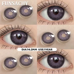 Vibrant Eye Enhancer Colored Contact Lenses - Blue, Green, Gray & Brown 2 - Pack for Makeup & Costume Looks (METATRON - PURPLE)