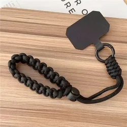 Chic Anti - Loss Mobile Wrist Strap with Fashionable Pendant (Black)
