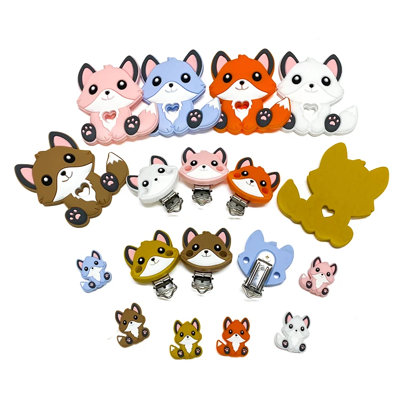 New Silicone Little squirrel Beads Teether Food-Grade Chewing Teeth Bead DIY Nipple Chain Jewelry Accessories 1/3/10pcs