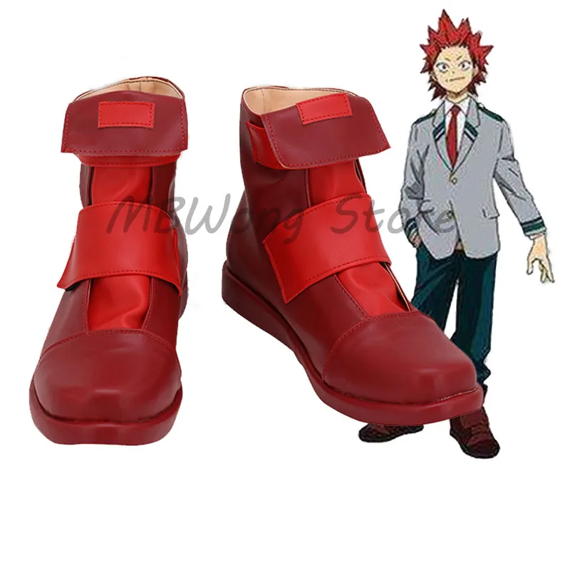 

Anime My Hero Academia Eijiro Red Boots Cosplay Boku no Hero Academia Kirishima Eijiro Cosplay Shoes Custom Made