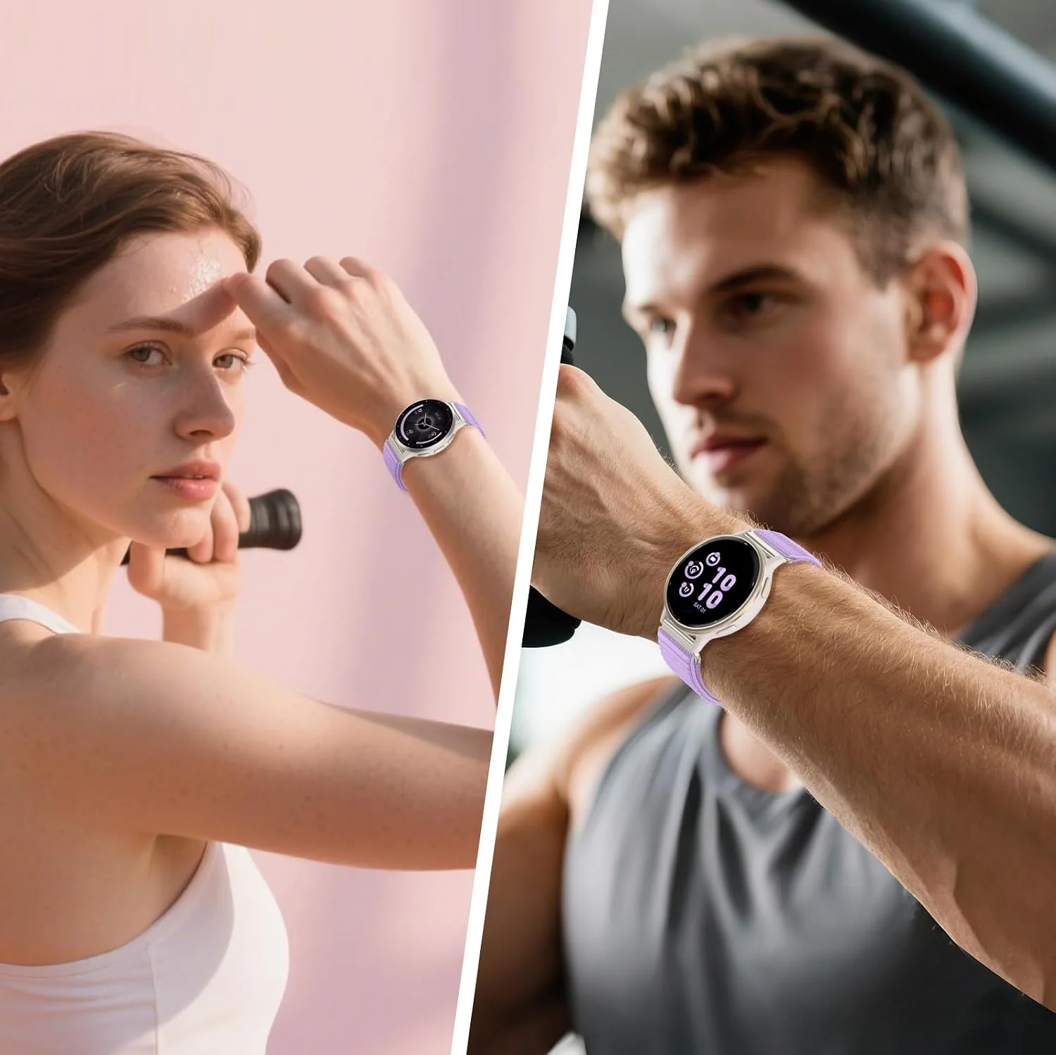 Versatile Nylon Loop Strap for Smartwatches - Adjustable and Durable Design