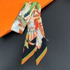 Brand Small Scarves, Boutique Scarves, Feather Printed Silk Scarves, Women's Accessories, Printed Ribbons, Super Feel, New Style 2