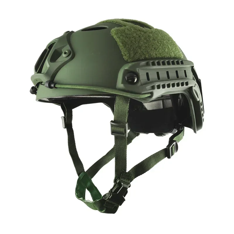 Casque Tactique HiLo Fast Riot ABS Noir Taille L Pour Airsoft, Avec Accessoires