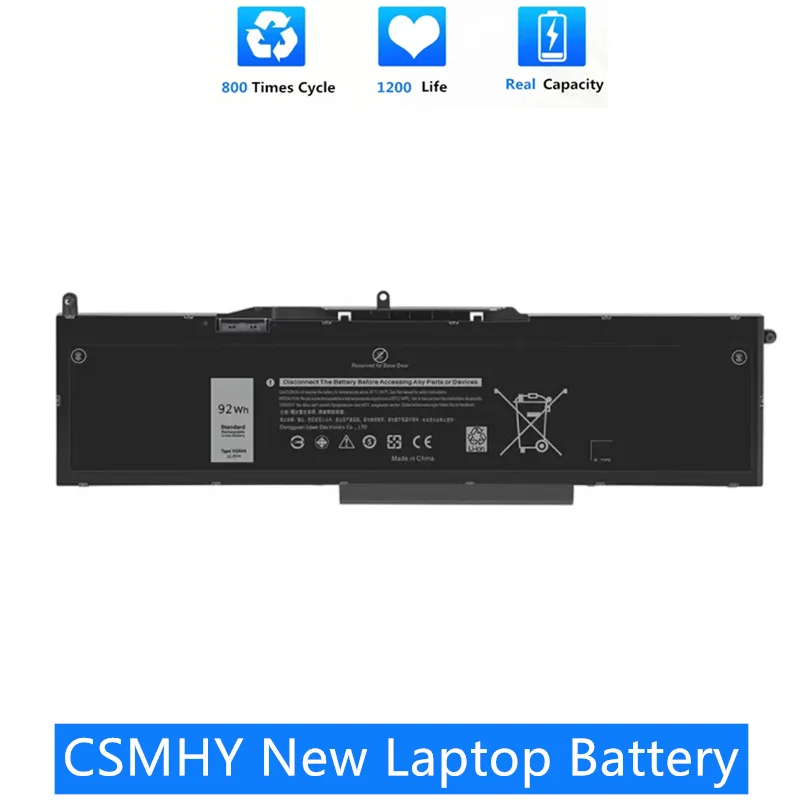 Csmhy Nuova Batteria Per Laptop 11.4V Vg93N Per Dell Precision 15 3520 3530 Per Dell Latitude 5591 5495 5590 5580 5490 5480