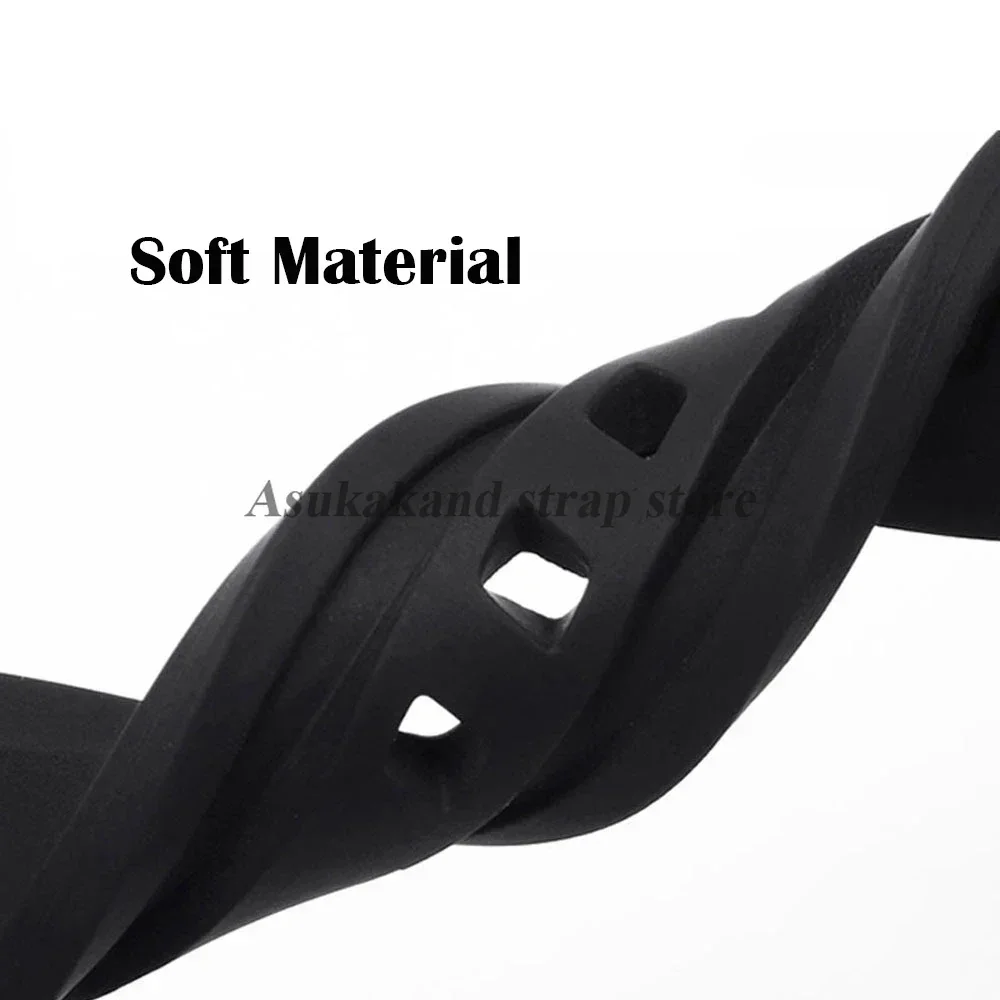 Men's Sport Waterproof Silicone Rubber Watch Strap - Soft Diving Wrist Band Bracelet