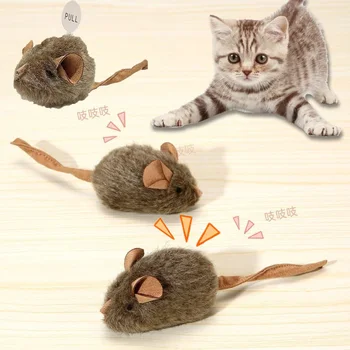 Divertenti topi di peluche giocattolo per gatti simulazione topo gattino giocattolo giocattolo da masticare interattivo per gatti giocattolo automatico resistente ai morsi