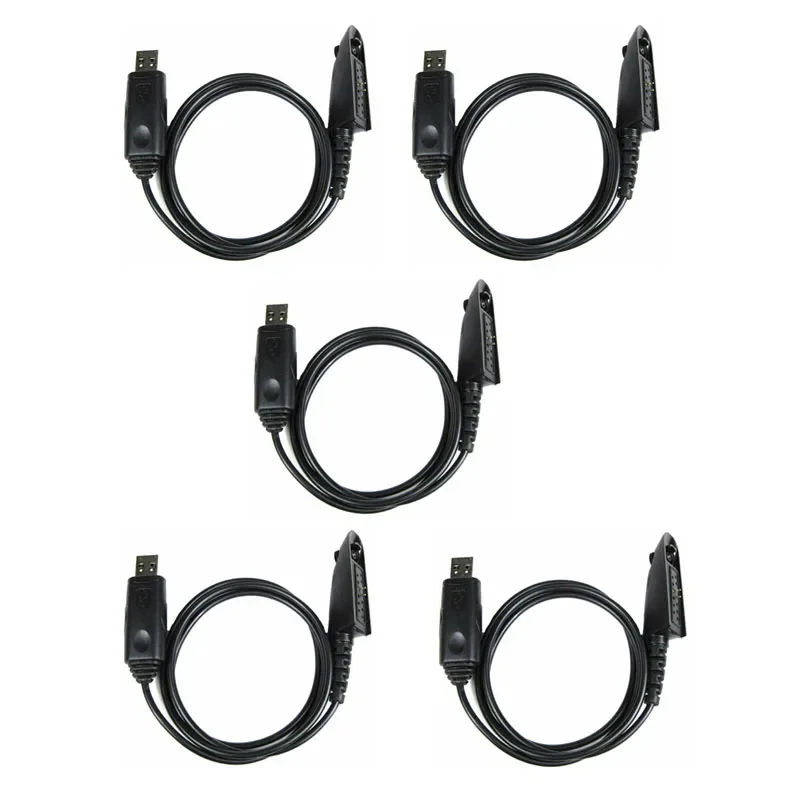 Lot 5pcs USB Programming Cable for Motorola GP328 GP338 GP340 GP380 GP680 GP960 PR860 MTX850 PTX760 HT750 HT1250 PRO5150 Radio