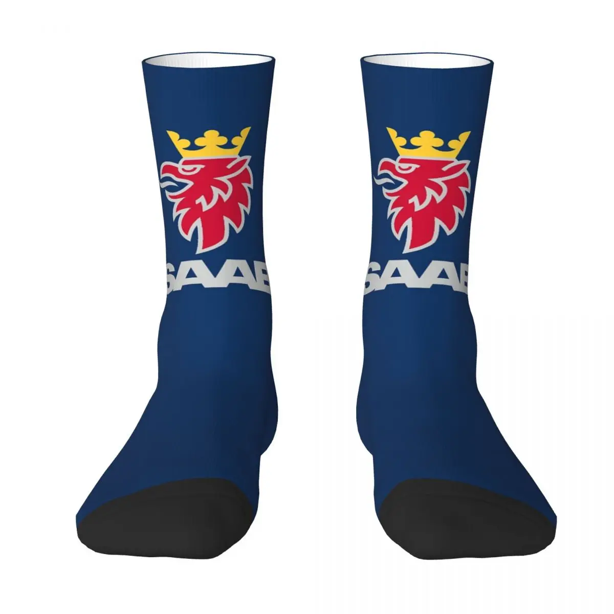 

Saab Logo Products Socks Harajuku Super Soft Stockings All Season Long Socks Accessories for Man's Woman's Birthday Present