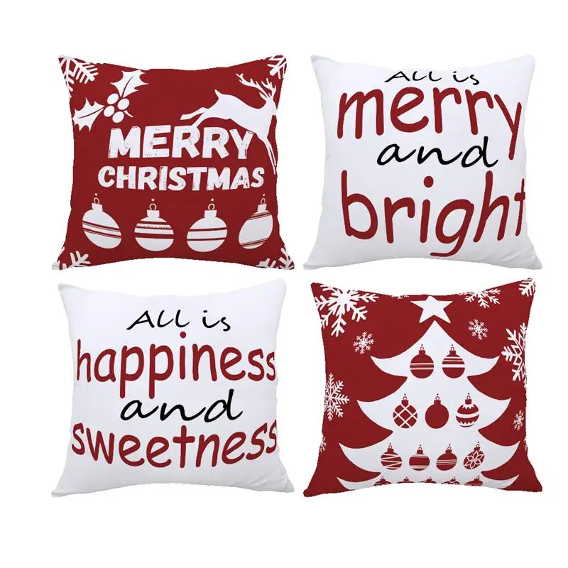 

Рождественская декоративная наволочка 45x45 см, декоративная наволочка для дивана
