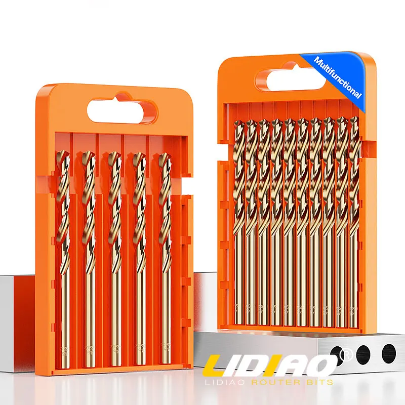 M43 Cobalt Drill Bit Set HSS Twist Drill 0.5mm to 13mm Tool For Metal Stainless Steel Drilling 5/10pcs drill bit set