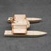 Remote Control Wind Powered Catamaran Rescue Boat Fishing Nesting Boat Model Ship Assembly Kit 3