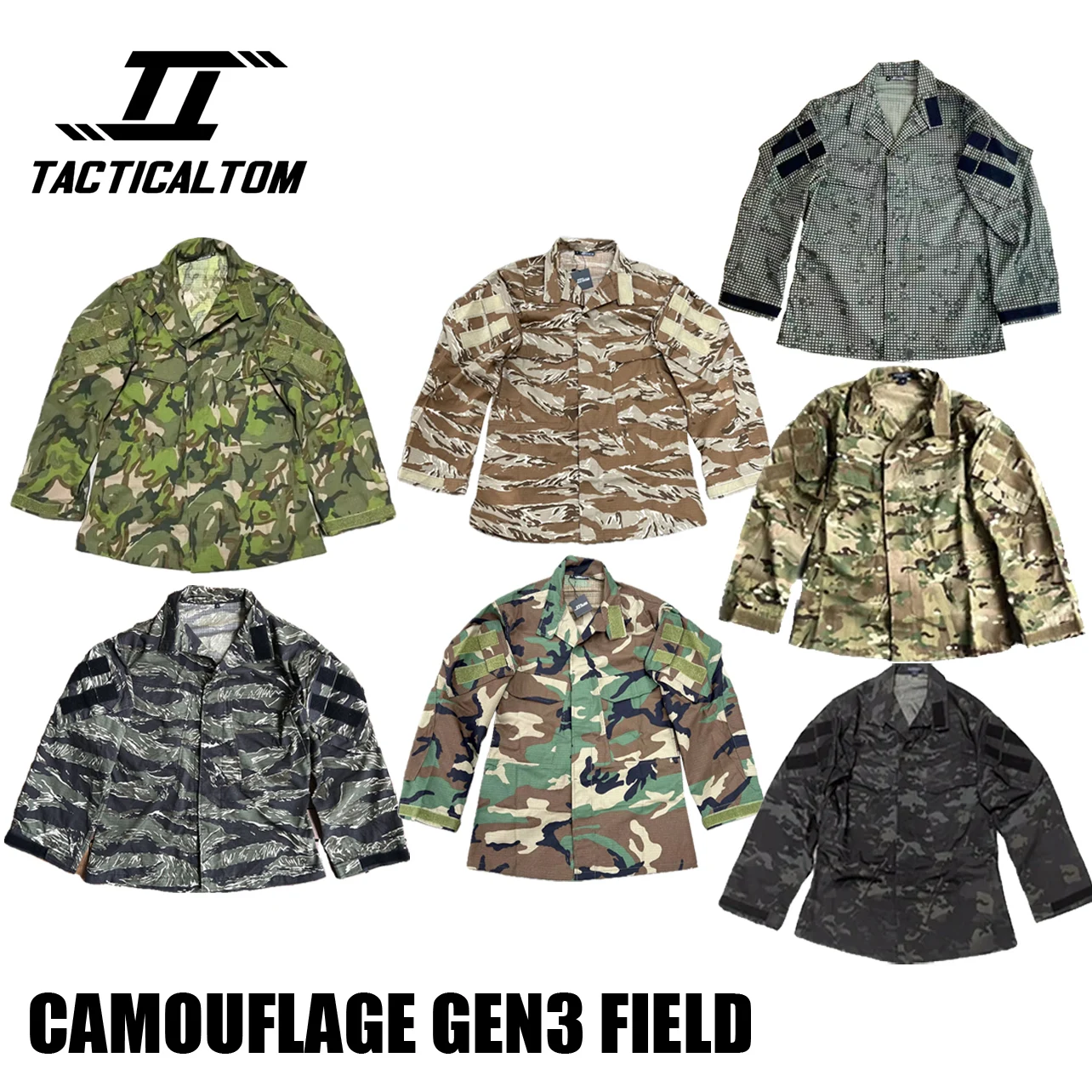 Combinaison de pêche tactique Tom G3 - Durable respirante camouflage Woodland