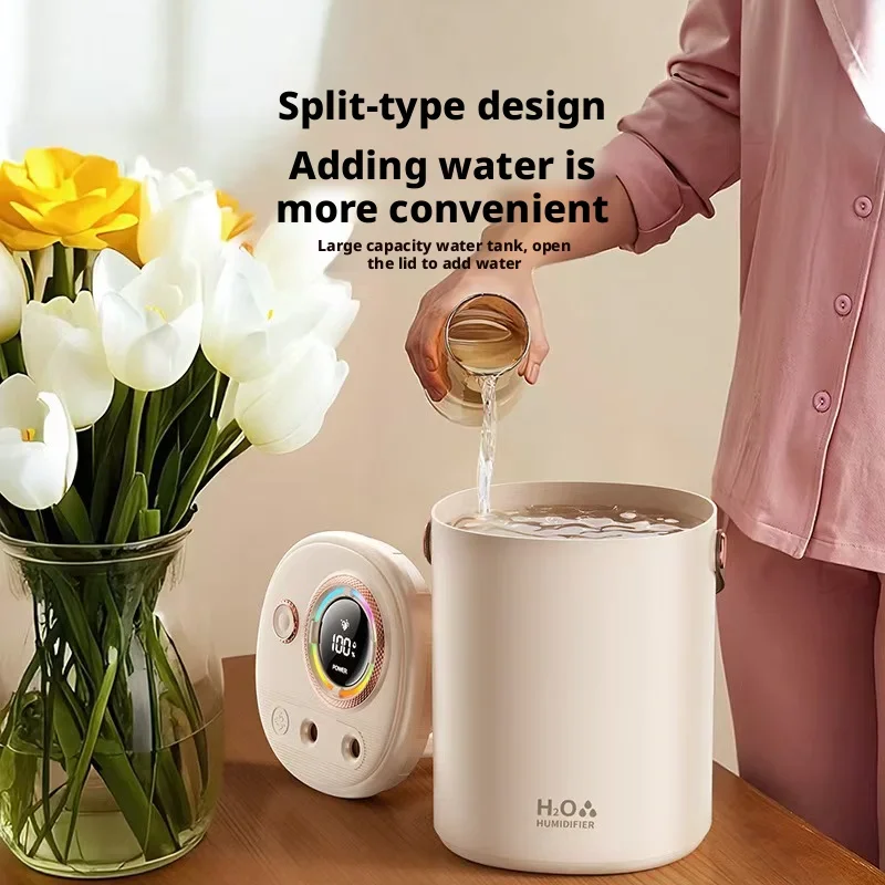 Large Capacity Dual Spray Humidifier Smart Silent USB Humidifier Portable Air Moisturizer For Bedroom Living Room Office Desktop 3
