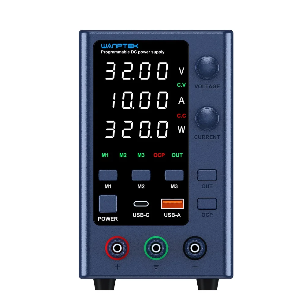 MSWANPTEK 32V 10A 벤치 DC 조정 가능 전원 공급 장치, 실험실, ..