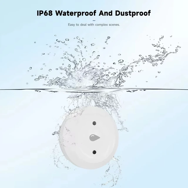 Tuya ZigBee Water Leak Sensor Flood Detector with Smart Life Control Alexa Compatible Home Assistant Water Leakage Alarm 5