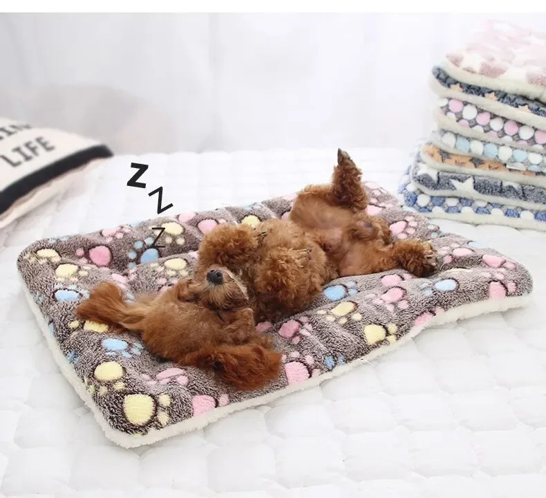 Title 7, Flannel Thickened Dog Bed Mat Soft Pet Sleeping...