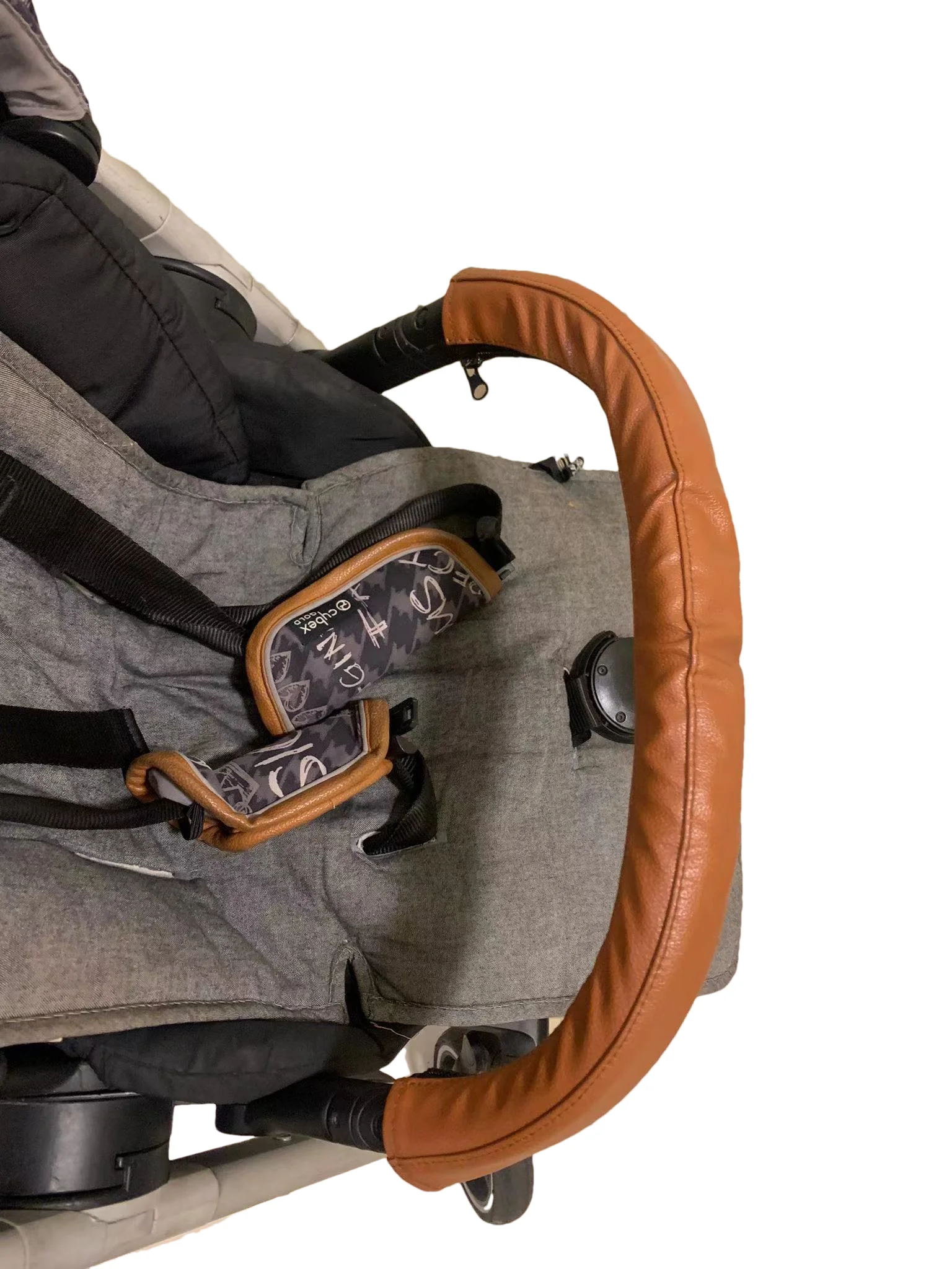 Stroller Accessories Baby Leather Handle Covers For Cybex Balios Fashion Stroller Pram Bar Sleeve Case Armrest Cover