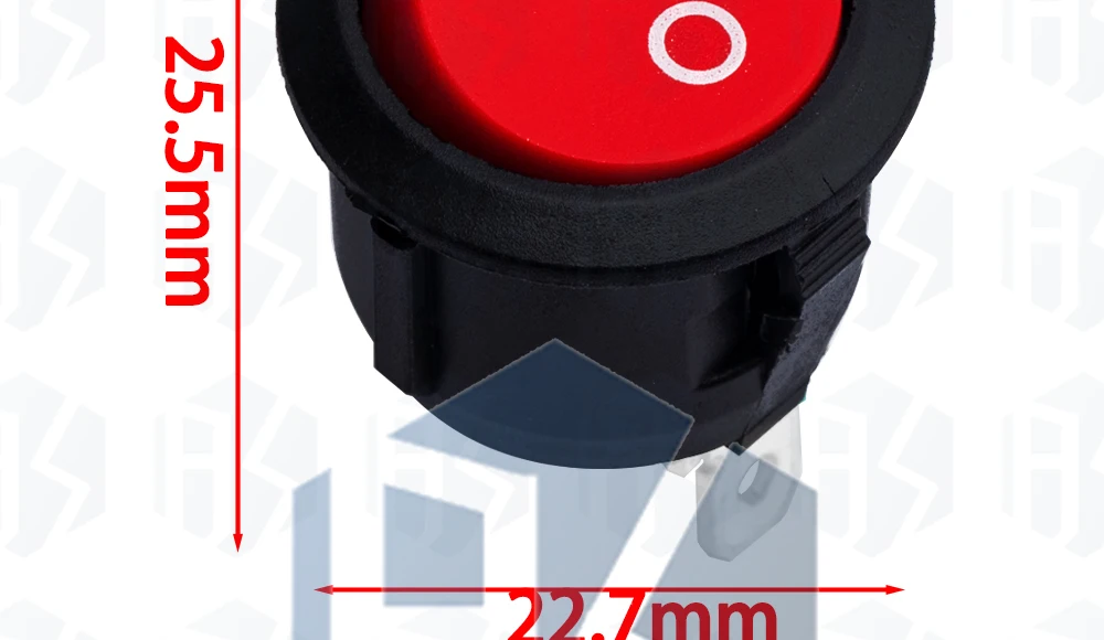 1pcs ~ 10pcs egbo rot schwarz weiß 20mm ein/aus runder Kippschalter 6a/250vac 10a 125vac Kunststoff-Druckknopf schalter KCD1-105 – Detail 25