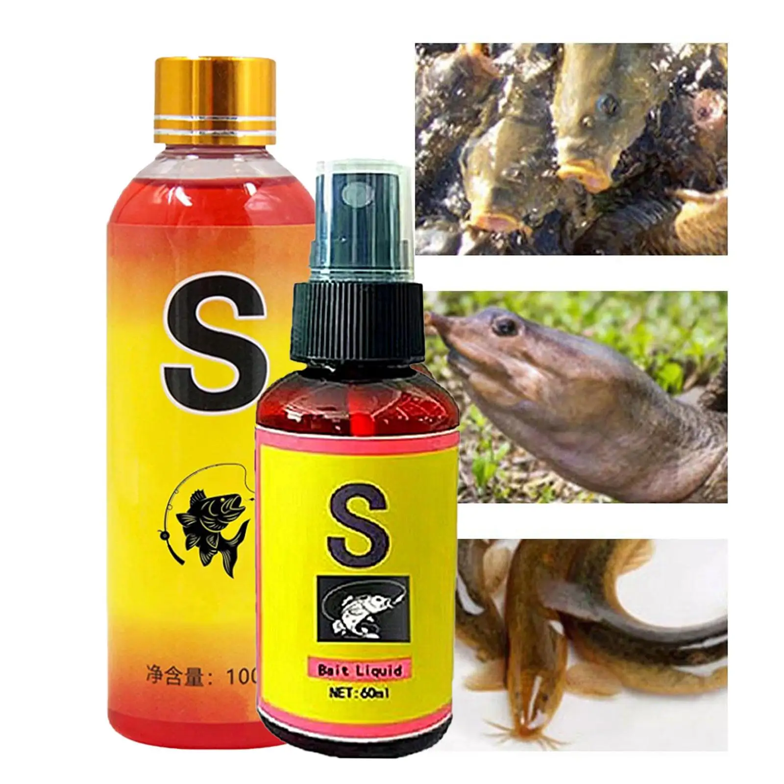 

60/100ml Fish Attractant Smell Flavoured Fishing Bait Lure Attractant Fishy Smell For Crucian Carp Fishing Fishing Accessor X5X0