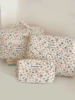 Lovely Floral Stitching Corduroy Cosmetic Bag For Storing Skin Care ltems Lipsticks Accessories Travel Necessity Birthday Gift 2