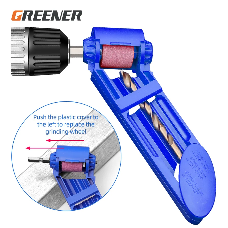 Greener 1 комплект Корундовая шлифовальная точилка для бит титановая дрель