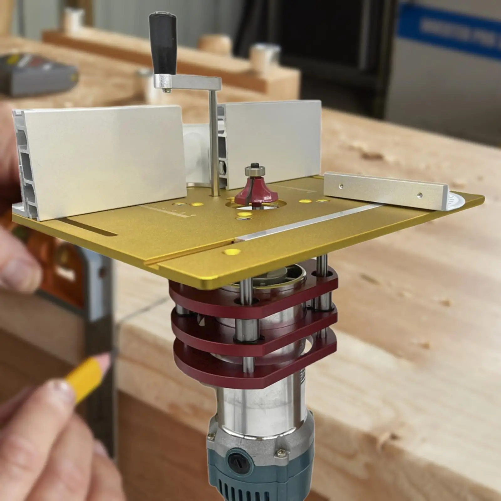 Precision Router Lift Table for Table Saw Carpentry Tool Wood Router Trimmer Precision Router Lift Table for Table Saw Carpentry Tool Wood Router Trimmer