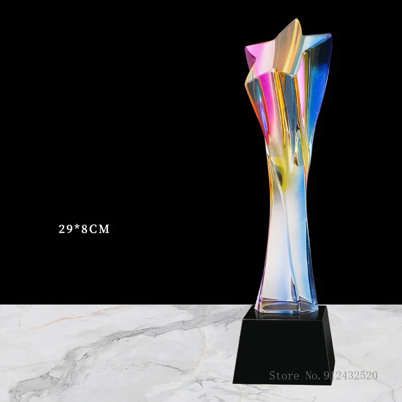 Crystal Trophy, Custom-made, annual meeting Award, Souvenirs, Home Decoration Collection, Creative, New Color