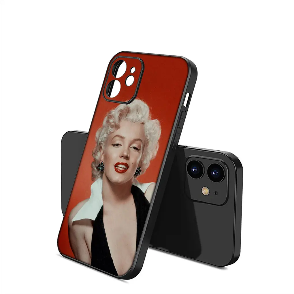 thumbnail image 1 of M-marilyns-carcasa de teléfono m-monroes para Apple iPhone 15 14 Plus 13 12 Mini Pro Max XR + 13Pro 14 + 15 + funda de TPU suave, 1 of 5