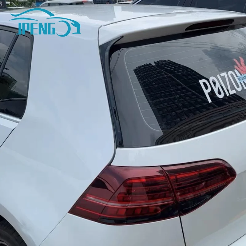 Rear Window Spoiler Fit For VW GOLF 7 MK7 GT 2014 2015 Black Rear Window Side Spoiler Wing Trim 2Pcs