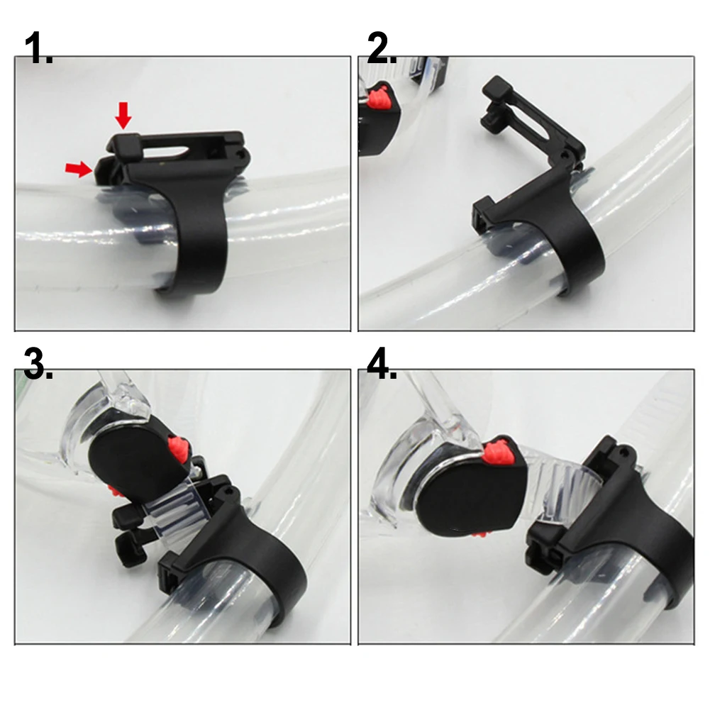 Brand New Tube Holder Retainer Clip Holder Quick Release Retainer Clip Scuba Diving Silicone Snorkel Snorkel Buckle silicone diving breathing snorkel free diving tube mouthpiece swimming snorkel water sports diving accessories