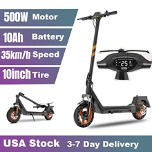 Eua estoque scooter elétrico adulto dos homens e das mulheres escooter 10 Polegada 500w adulto skate elétrico dobrável scooter