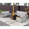 Patio Furniture Sets, （4/5/6/7）-Piece Wicker Sofa Set, with Outdoor Patio Cushions & 5.9" Wider Wood Armrest 1
