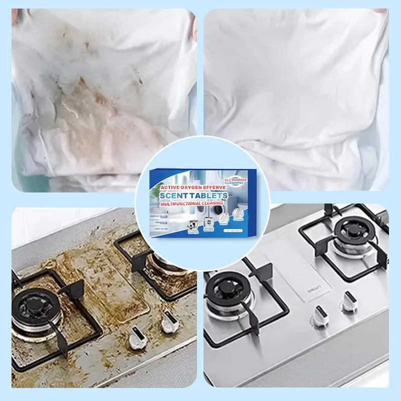 All-purpose Active Oxygen Cleaning Effervescent Tablets Universal Stain Removal Powerful Cleaning Cleaner