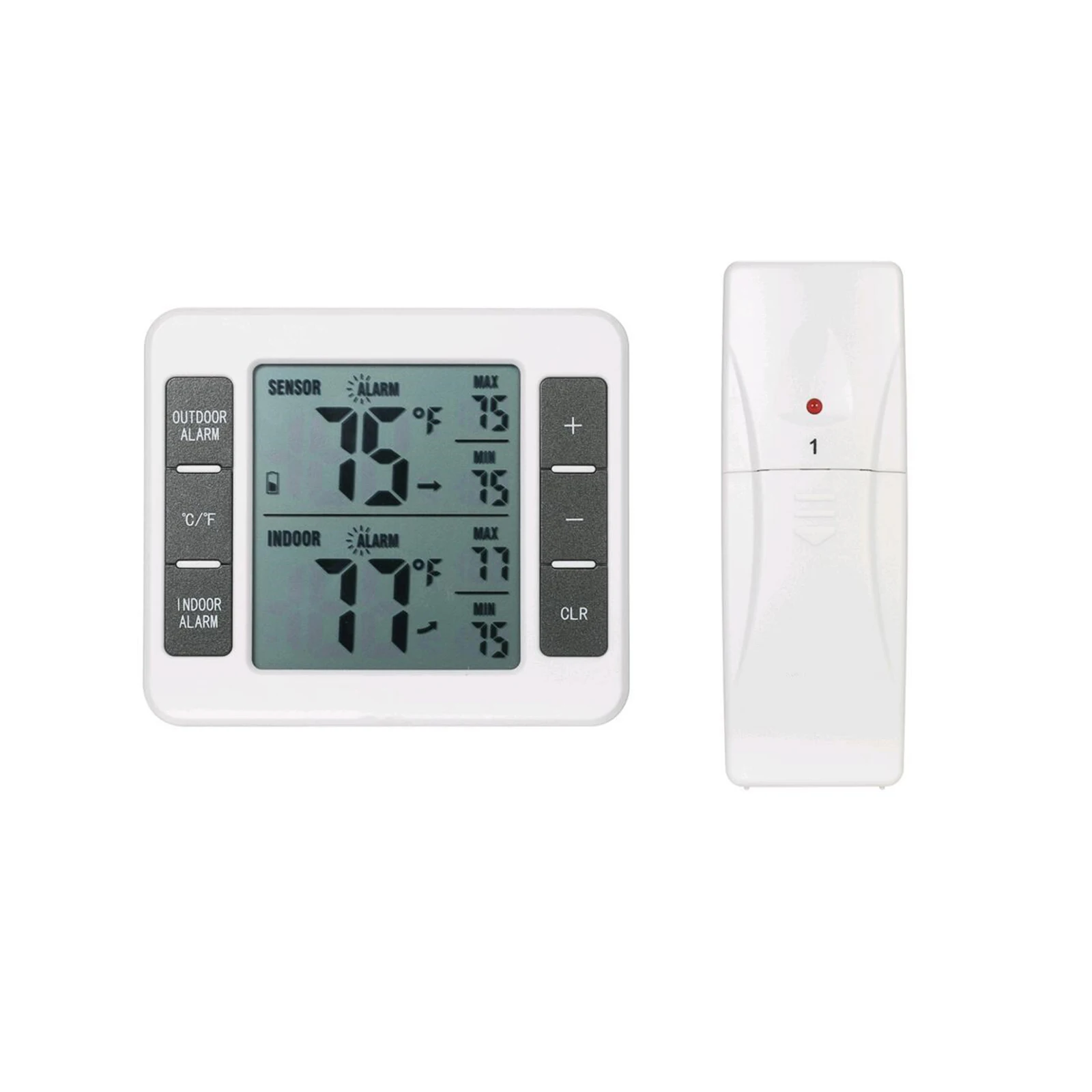 

2 sensor thermometer wireless digital refrigerator alarm thermometer refrigerator home indoor and outdoor temperature sensor