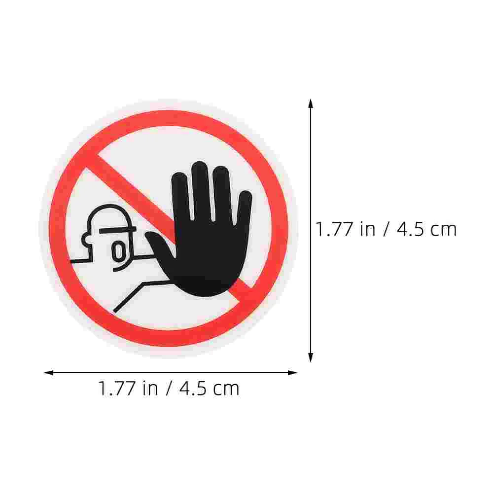 4 Pcs Safety Signs Adhesive Decal Tag Equipment Do Not Touch Warning Sticker Pvc Nail