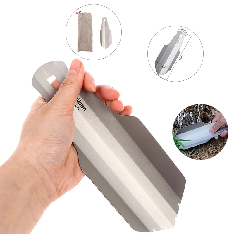 Pure Titanium Ultralight Backpacking Potty Trowel Outdoor Compact Poop