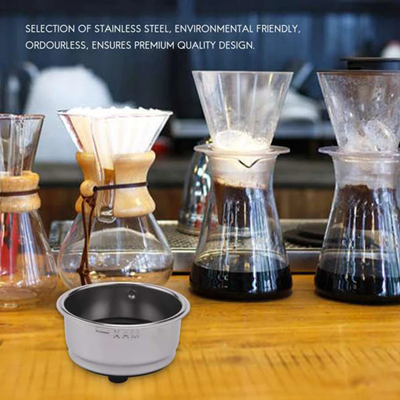 Detachable Stainless Steel Coffee Filter Basket Strainer Coffee Machine Accessories for Home Office coffee machine filter bowl