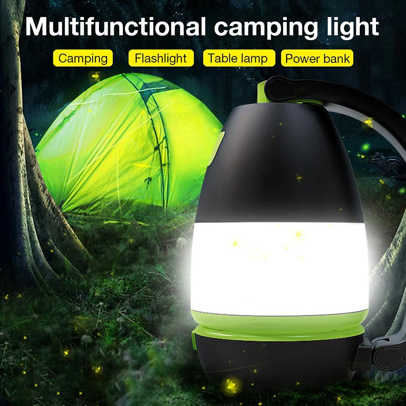

3 In1 Multifunction LED Camping Lights Portable Lantern USB Rechargeable Emergency Flashlight Reading Desk Lamp Night Light