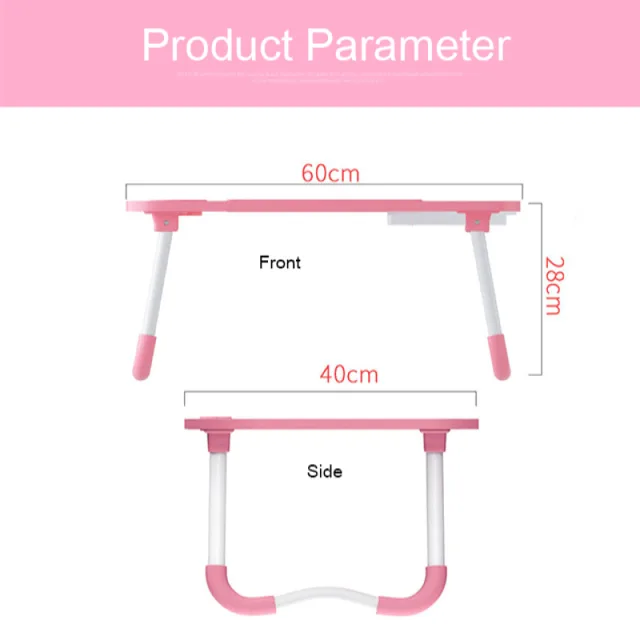 Household Portable Foldable Writing table lazy simple Dormitory  Study table Multifunctional Laptop Desk with Drawer for Bedroom 6