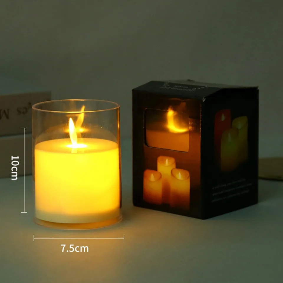 IMAGE Candele Tremolanti Senza Fiamma, A Batteria, Con Guscio In