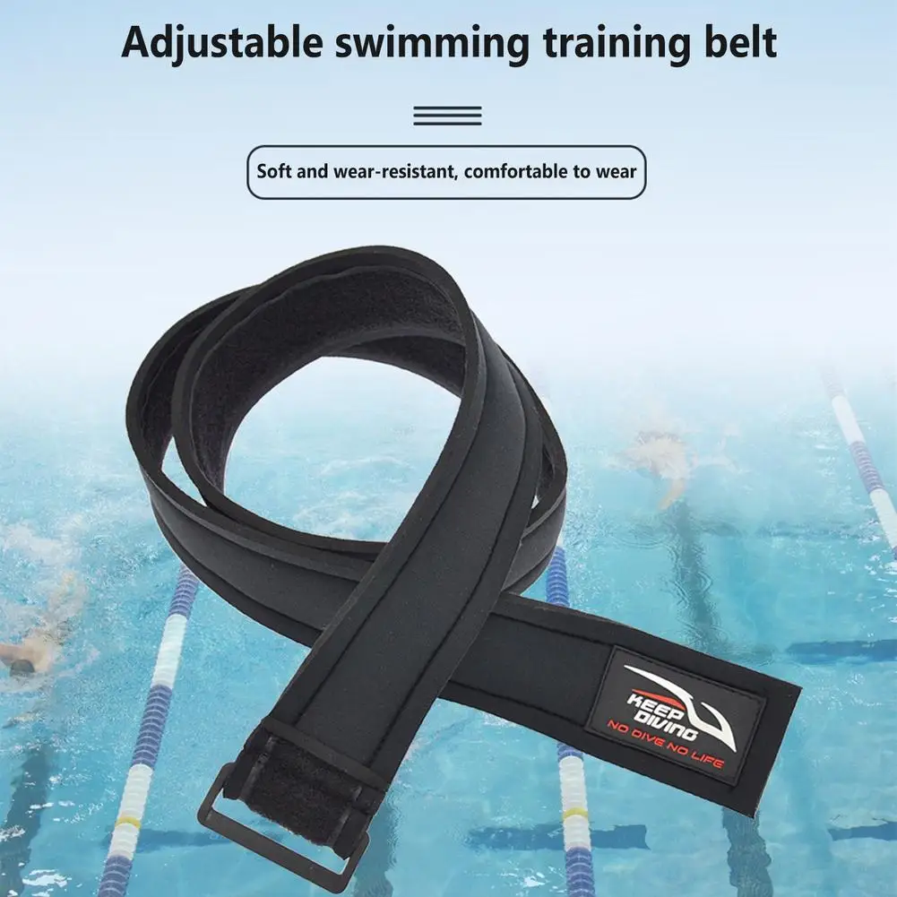 

Adjustable 5mm Swim Training Resistance Belt Lightweight Wear-resistant Swim Pool Safety Training Band