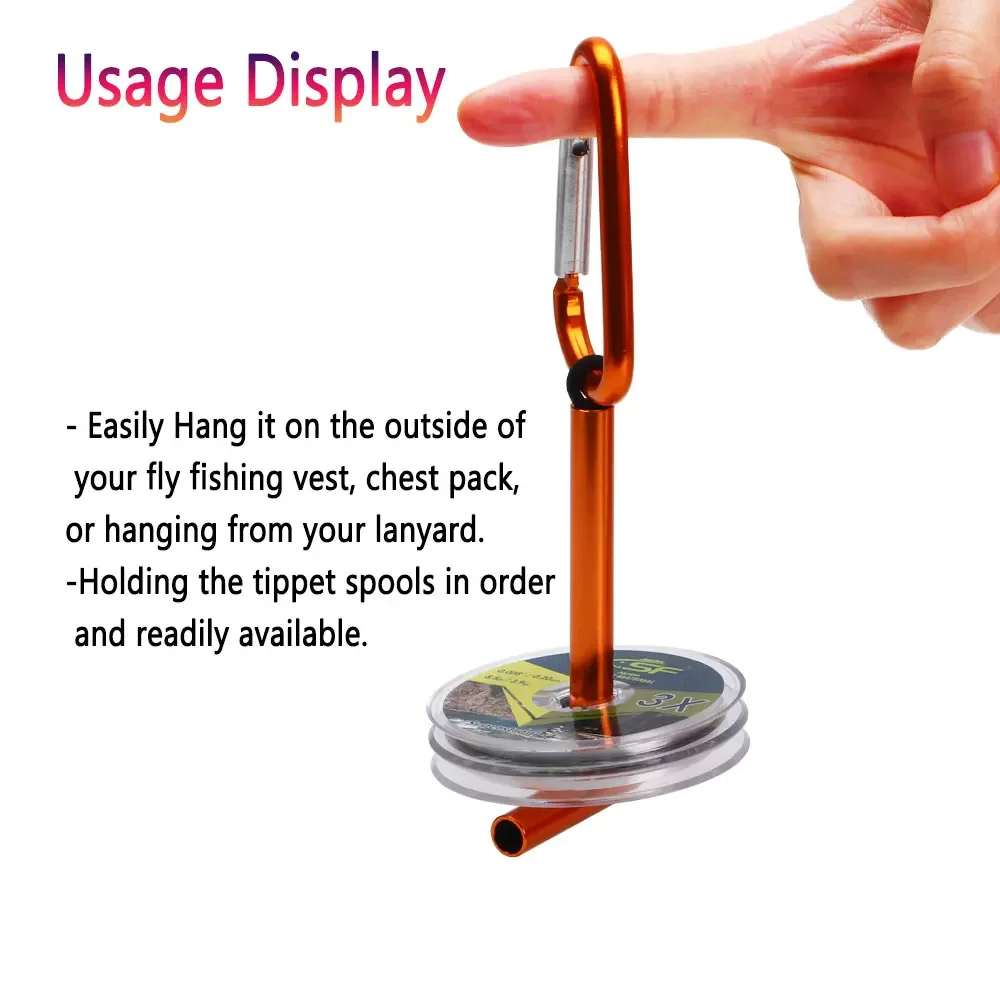 6Pcs Elastic Tippet Spool Tenders Fly Fishing Tippet Line Leader